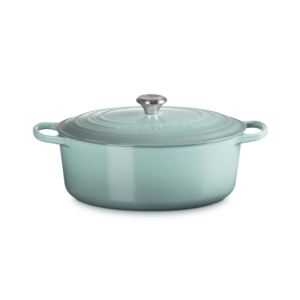 8qt+Signature+Cast+Iron+Oval+Dutch+Oven+Sea+Salt