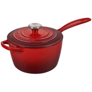 2.25qt+Signature+Cast+Iron+Saucepan+Cerise