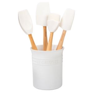 pc+Craft+Series+Silicone+Utensil+Set+w+Crock+White