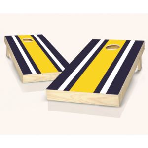 Black+and+Yellow+Stripe+Cornhole+Set