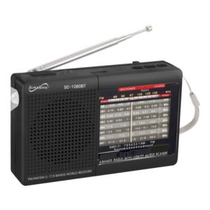 9+Band+Radio+w%2F+Bluetooth+and+Rechargeable+Battery+Black
