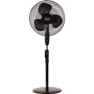 BLACKDECKER+in+Stand+Fan+with+Remote+Round+Base+Black