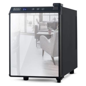 BLACKDECKER+Bottle+Wine+Cellar+Thermoelectric+With+LED+Display+And+Mirror+Door+Black