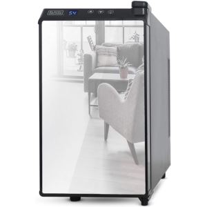 BLACKDECKER+Bottle+Wine+Cellar+Thermoelectric+With+LED+Display+And+Mirror+Door+Black