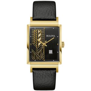 Men%27s+Dana-Thomas+House+Black+Leather+Strap+Black+Dial