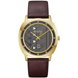 Men%27s+Hollyhock+House+Brown+Leather+Strap+Watch+Gray+Dial