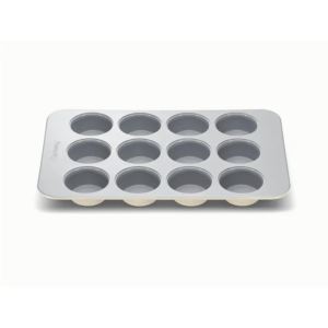 12+Cup+Nonstick+Ceramic+Muffin+Pan+Cream