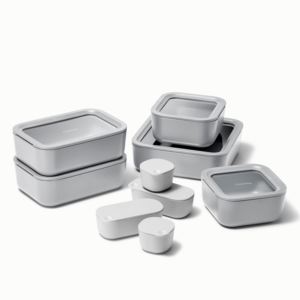 14pc+Glass+Food+Storage+Set+Gray
