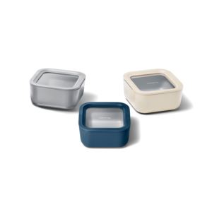 3pc+Glass+Food+Container+Set+Multi-Color