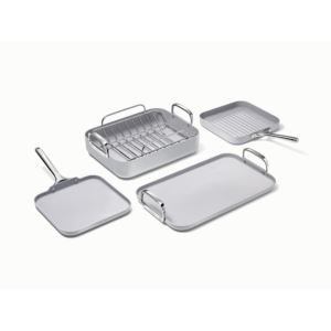 5pc+Square+Cookware+Set+Gray