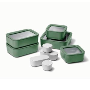 14pc+Glass+Food+Storage+Set+Sage