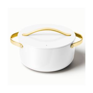 6.5qt+Iconics+Nonstick+Ceramic+Dutch+Oven+White%2FGold
