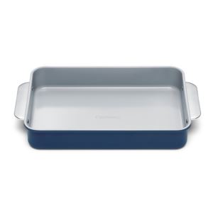 Nonstick+Ceramic+Rectangle+Pan+w%2F+Handles+Navy