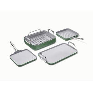 5pc+Square+Cookware+Set+Sage