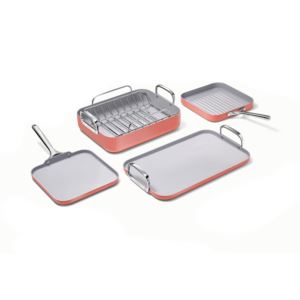 5pc+Square+Cookware+Set+Perracotta