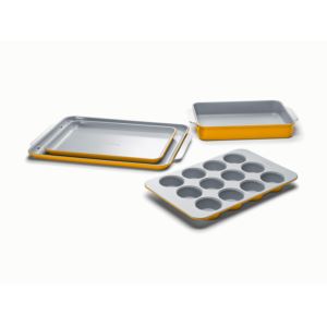 5pc+Non-Toxic+Nonstick+Ceramic+Bakeware+Set+Marigold