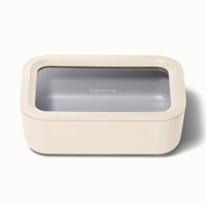 6.6+Cup+Glass+Food+Container+Rectangular+Shape+w%2F+Lid+Cream