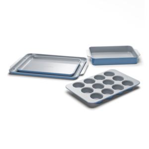 5pc+Non-Toxic+Nonstick+Ceramic+Bakeware+Set+Slate