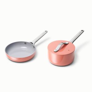 Nonstick+Ceramic+Minis+Duo+Cookware+Set+Fry+Pan+Saucepan+Perracotta