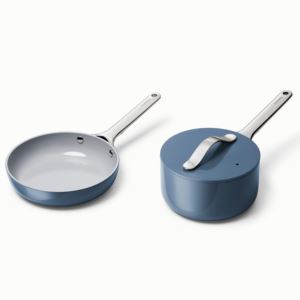 Nonstick+Ceramic+Minis+Duo+Cookware+Set+-+Fry+Pan+%26+Saucepan+Navy