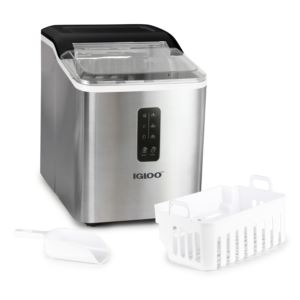26lb+Automatic+Self-Cleaning+Ice+Maker+Stainless+Steel
