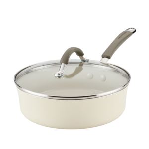 qt+Cucina+Ceramic+Nonstick+Saute+Pan+w+Lid+Almond