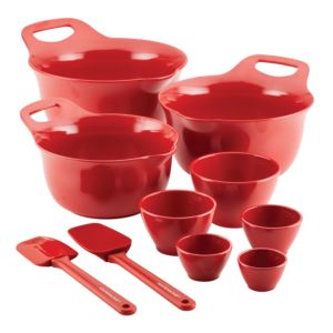 Melamine+pc+Mix+Measure+Mixing+Bowl+Set+Red