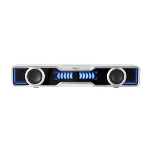 QS+PC+SpeakerTabletop+Soundbar+w+Halo+Lights+White