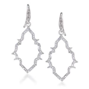 Crystal+Open+Frame+Drop+Earrings