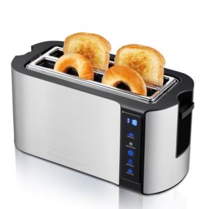 4+Slice+Digital+Long+Slot+Toaster+w%2F+Touchscreen+Black%2FStainless