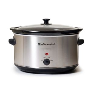 Gourmet+Deluxe+Sized+8.5qt+Stainless+Steel+Slow+Cooker