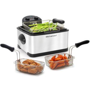 qt+Dual+Basket+Stainless+Steel+Deep+Fryer