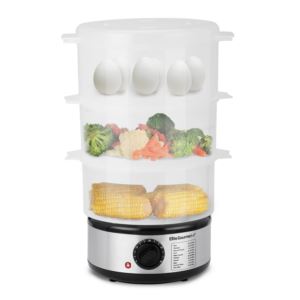 7.5qt+Stainless+Steel+3-Tier+Food%2FVegetable+Steamer