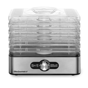 Gourmet+5+Stainless+Steel+Tray+Food+Dehydrator+w%2F+Temp+Controls