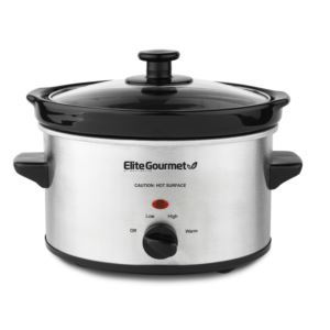 Gourmet+2qt+Stainless+Steel+Slow+Cooker