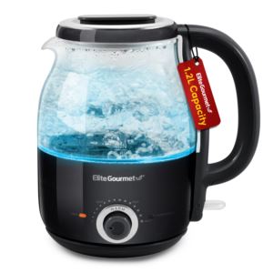 1.2L+Electric+BPA-Free+Glass+Kettle+Black