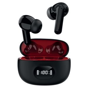 Dual-Mic+True+Wireless+Noise+Cancelling+Earbuds+Black