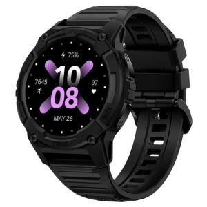 TANK+S+In+AMOLED+GPS+Smartwatch+with+Silicone+Band+Black