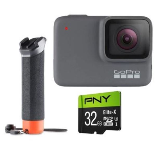 Gopro Hero7 Silver With Micro Sd Card And The Handler
