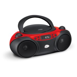 Sporty+CD+and+AM%2FFM+Radio+Boombox+Red