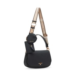 Saddle+Shoulder+Bag+Black