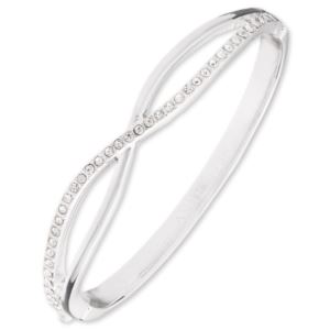Criss+Cross+Pave+Bangle+Silver