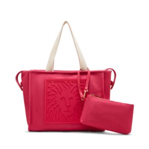 Lion+Logo+Canvas+Tote+Raspberry