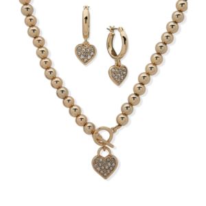 Crystal+Heart+Drop+Earrings+and+Pendant+