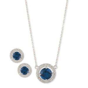 Halo+Necklace+and+Halo+Stud+Earrings