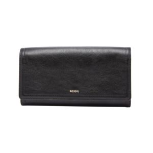 Ladies+Logan+RFID+Flap+Clutch+Black