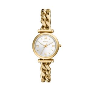 Ladies+Carlie+Gold-Tone+Stainless+Steel+Watch+Silver+Dial