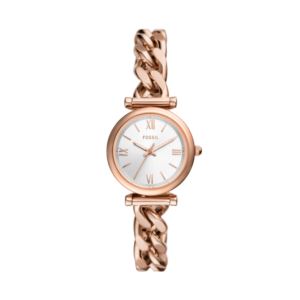 Ladies+Carlie+Rose+Gold-Tone+Stainless+Steel+Watch+Silver+Dial