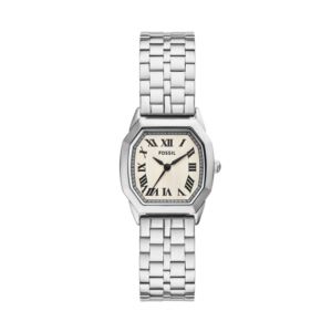 Ladies+Harlow+Silver-Tone+Stainless+Steel+Octagon+Watch+Cream+Dial