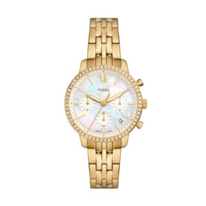 Ladies+Neutra+Chronograph+Gold-Tone+Stainless+Steel+Watch+MOP+Dial